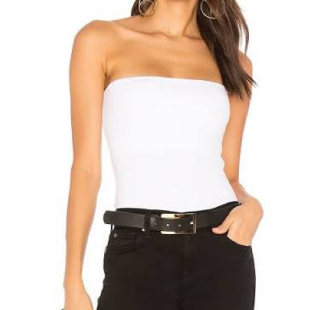 Susana Monaco White Strapless Top